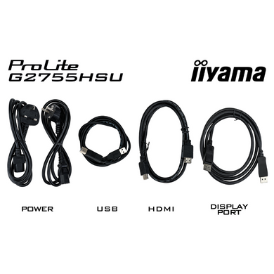 Монiтор IIYAMA 27" G-Master G2755HSU-B1 16:9,VA,1920х1080,1мс (M PRT),100 Гц,1xHDMI1.4/1xDP1.2/2xUSB G2755HSU-B1