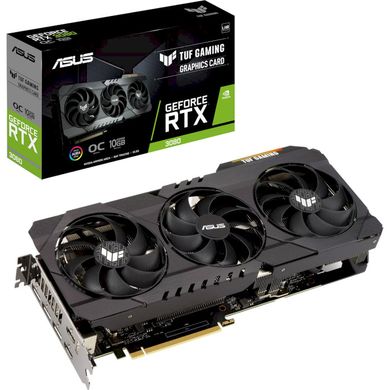 Відеокарта ASUS GeForce RTX 3080 TUF/OC/GAMING/V2/10GB/GDDR6X TUF-RTX3080-O10G-V2-GAMING 90YV0FB4-M0NM00