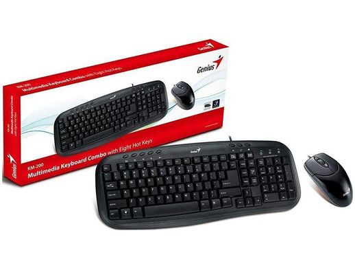 Комплект Genius Smart KM-200 (клавіатура + миша) Black Ukr 31330003410