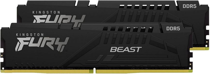 DDR5 6000 16GB KIT (8GBx2) Пам'ять ПК Kingston FURY Beast Чорний KF560C40BBK2-16