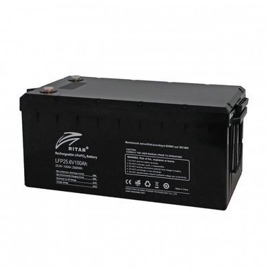 24V 100Ah Акумуляторна батарея Ritar літієва LiFePo4 LFP25.6V100Ah G1