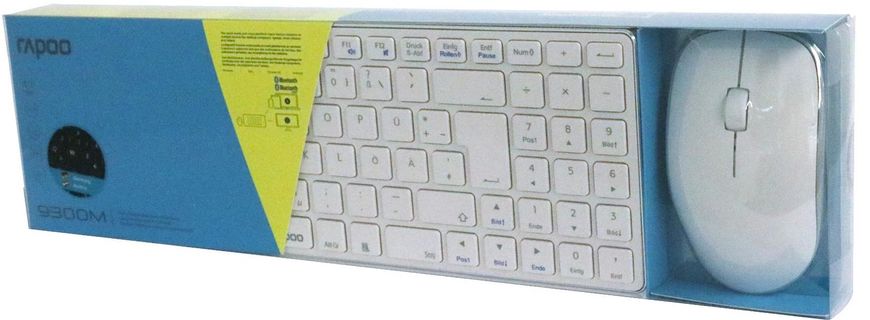 Комплект (клавіатура + миша) бездротовий Rapoo 9300M Wireless White