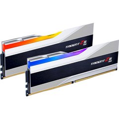 DDR5 6000 32GB KIT (16GBx2) Пам'ять до ПК G.Skill Trident Z5 RGB Silver F5-6000J3636F16GX2-TZ5RS