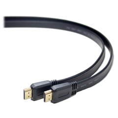 HDMI 1.8м Cablexpert HDMI кабель CC-HDMI4F-6, HDMI V.1.4, вилка / вилка, с позолоченными коннекторами, 1.8 м, плоский CC-HDMI4F-6