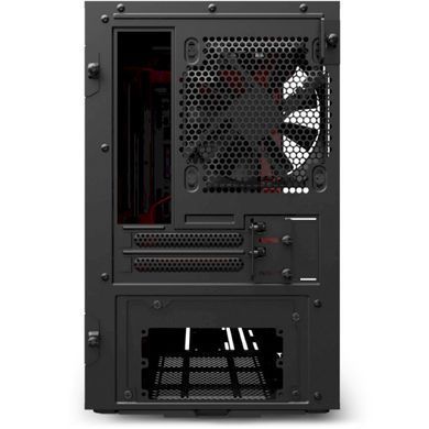 mATX без БЖ Корпус NZXT H210 Mini ITX Black/Red Chassis with 2x120mm CA-H210B-BR