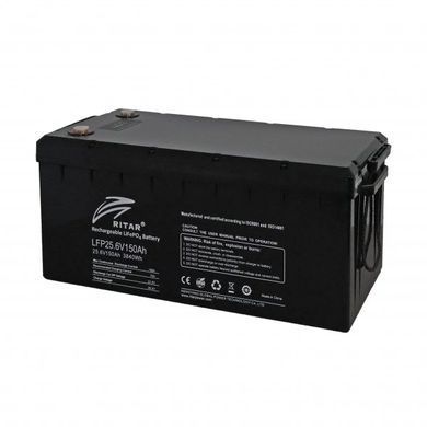24V 150Ah Акумуляторна батарея Ritar літієва LiFePo4 LFP25.6V150Ah G2