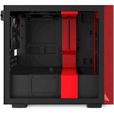 mATX без БЖ Корпус NZXT H210 Mini ITX Black/Red Chassis with 2x120mm CA-H210B-BR