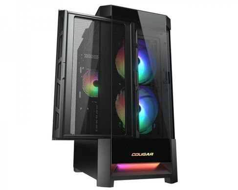 ATX без БЖ Корпус геймерський Cougar Duoface RGB 2*140mm ARGB, 1*120mm ARGB скляне вікно ATX/mATX/mini-ITX Duoface RGB (Black)