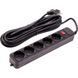 Мережевий фільтр PowerPlant JY-1056/7 7м, 3x1.5мм2, 5 розеток, Black EX610730