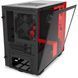 mATX без БЖ Корпус NZXT H210 Mini ITX Black/Red Chassis with 2x120mm CA-H210B-BR