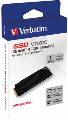 1TB Накопичувач Verbatim SSD-Vi7000G Internal PCIe NVMe M.2 49367
