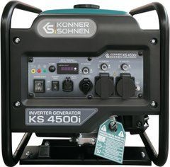 Генератор бензиновий інверторний Konner&Sohnen KS 4500i, 230В, 4.5кВт, ручний стартер, 33кг KS4500I