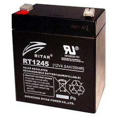 12V 4.5Ah Акумуляторна батарея для ДБЖ Ritar RT1245