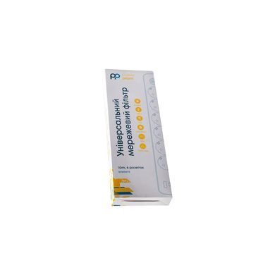 Мережевий фільтр PowerPlant YS-N6086/10c 10м, 3x0.75мм2, 6 розеток, 1xUSB, 2xType-C, 100% мідь Black EX610693