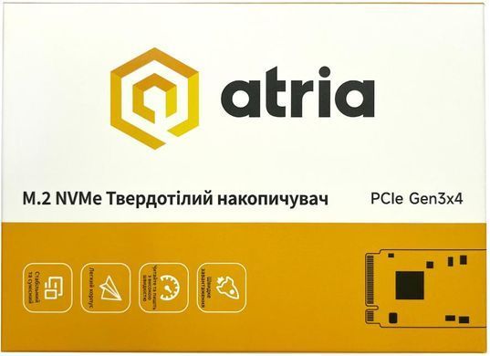 256GB Твердотільний накопичувач SSD ATRIA X500S M.2 NVMe PCIe 3.0 ATNVMX500S/256