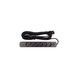 Мережевий фільтр PowerPlant YS-N6086/10c 10м, 3x0.75мм2, 6 розеток, 1xUSB, 2xType-C, 100% мідь Black EX610693