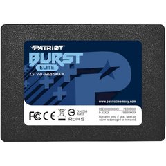 960GB Твердотельный накопитель SSD 2.5" Patriot 960GB SATA TLC Burst Elite PBE960GS25SSDR