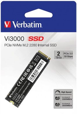 2TB Накопичувач Verbatim SSD-Vi3000 Internal PCIe NVMe M.2 49376