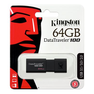 64GB Накопитель USB 3.0 Kingston DT100 G3 DT100G3/64GB