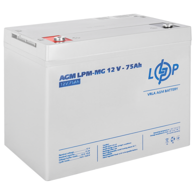 12V 75Ah Акумуляторна батарея для ДБЖ LogicPower AGM мультигель (LPM-MG 12V - 75 AH) LP13634