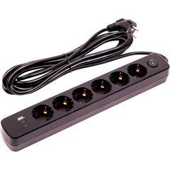 Мережевий фільтр PowerPlant YS-N6086/5c 5м,3x0.75мм2,6 розеток, 1xUSB, 2xType-C,100% мідь EX610679