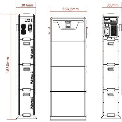 Система резервного електроживлення SVC ESS STACKED RPS "All-in-One" потужністю 5кВт та батареєю LiFePO4 48VDC(15.36kWh) RPS-5+15