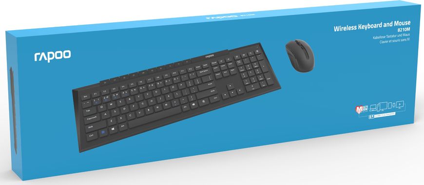 Комплект (клавіатура + миша) бездротовий Rapoo 8210M Wireless Black