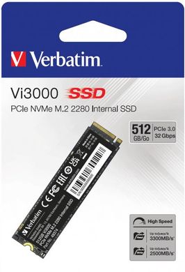 512GB Накопичувач Verbatim SSD-Vi3000 Internal PCIe NVMe M.2 49374