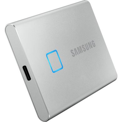 500GB Samsung Портативный SSD USB 3.1 Gen 2 T7 Touch Silver MU-PC500S/WW