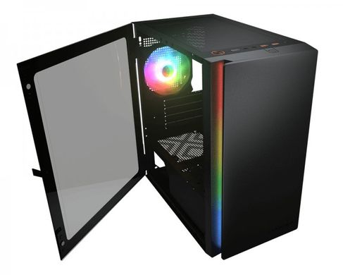 mATX без БЖ Корпус геймерський Cougar Purity RGB 2*140mm ARGB, 1*120mm ARGB mATX/mini-ITX, скляне вікно Purity RGB (Black)