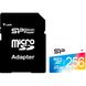 MicroSDXC 256GB Карта памяти Silicon Power Elite Color C10 UHS-I + adapter SP256GBSTXBU1V21SP