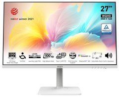 Монітор 27" MSI Modern MD272QXPW IPS, WQHD (2560 x 1440) ,1ms, 100Hz, 178/178, DP/HDMI/TypeC/HPколонки 2*3W 9S6-3PB19H-212