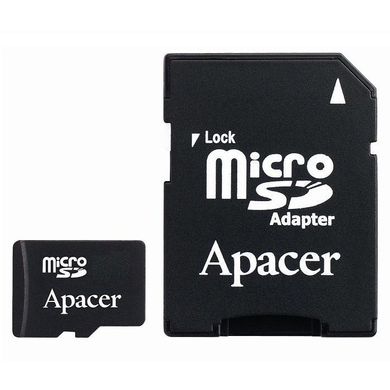 MicroSDXC 64GB Карта памяти Apacer C10 UHS-I + adapter AP64GMCSX10U1-R
