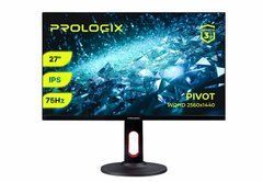 Монітор Prologix 27" PL2724QP IPS Black; 2560х1440, 1 мс, 350 кд/м2, DisplayPort, 2xHDMI, динаміки