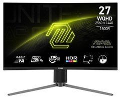 Монітор 27" MSI MAG 27CQ6PF VA,WQHD(2560 x 1440) Curved 1500R,0.5ms,180Hz,178/178 /DP/2HDMI 9S6-3CD94M-012