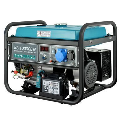 Генератор газобензиновий Konner&Sohnen KS 10000E G, 230В, 8.0кВт, електростартер, 87кг KS10000EG