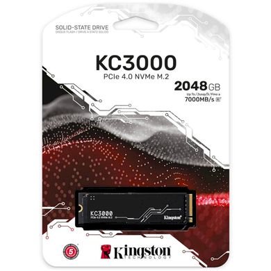 2TB Kingston Твердотільний накопичувач SSD M.2 KC3000 M.2 2280 PCIe 4.0 x4 NVMe 3D TLC SKC3000D/2048G