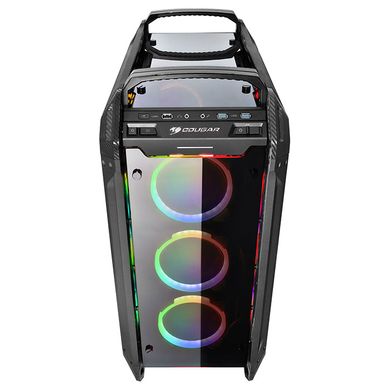 ATX без БЖ Корпус геймерський Cougar PANZER EVO RGB 2*3.5"+6*2.5", 4 RGB LED Fans+Core Box, 4 панели из каленого стекла