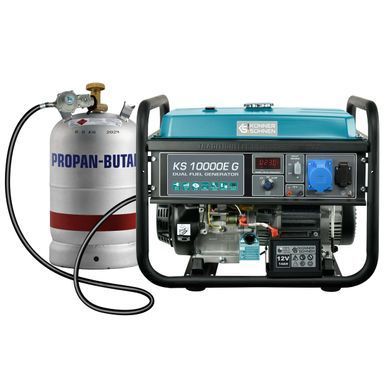 Генератор газобензиновий Konner&Sohnen KS 10000E G, 230В, 8.0кВт, електростартер, 87кг KS10000EG