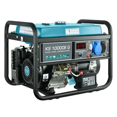 Генератор газобензиновий Konner&Sohnen KS 10000E G, 230В, 8.0кВт, електростартер, 87кг KS10000EG