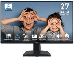 Монітор 27" MSI PRO MP275Q IPS,WQHD(2560 x 1440),1ms,100Hz,178/178/DP/2HDMI/Mic/HP/колонки 2*2W 9S6-3PC3CM-026