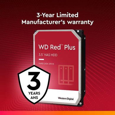 4TB Жорсткий диск WD 3.5" 5400 256MB SATA Red Plus NAS WD40EFPX