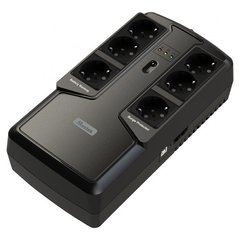 800VA Mustek PowerMust 800(Тип Off line;800VA /400W;6 розеток Schuko;вес 3,3кг) 800-LED-OFF-T10