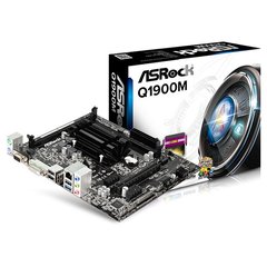 Материнская плата ASRock Q1900M CPU Celeron Quad-Core J1900 (2.0 GHz) VGA-DVI-HDMI 2xDDR3 mATX Q1900M
