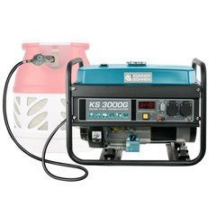 Генератор газобензиновий Konner&Sohnen KS 3000G, 230В, 3.0кВт, ручний стартер, 45.4кг KS3000G