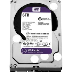 6TB Жорсткий диск WD 3.5" SATA 3.0 5400 128MB Purple Surveillance WD62PURZ