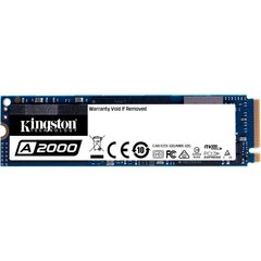 1TB Kingston Твердотельный накопитель SSD M.2 A2000 NVMe PCIe 3.0 4x 2280 SA2000M8/1000G