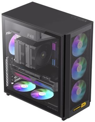 ATX без БЖ Корпус GameMax F46 BK Tempered Glass,Mesh,USB F46 BK Black
