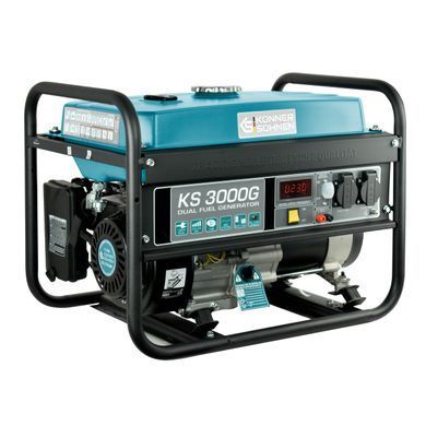 Генератор газобензиновий Konner&Sohnen KS 3000G, 230В, 3.0кВт, ручний стартер, 45.4кг KS3000G