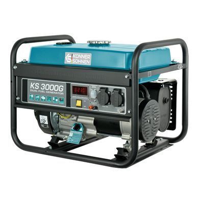 Генератор газобензиновий Konner&Sohnen KS 3000G, 230В, 3.0кВт, ручний стартер, 45.4кг KS3000G
